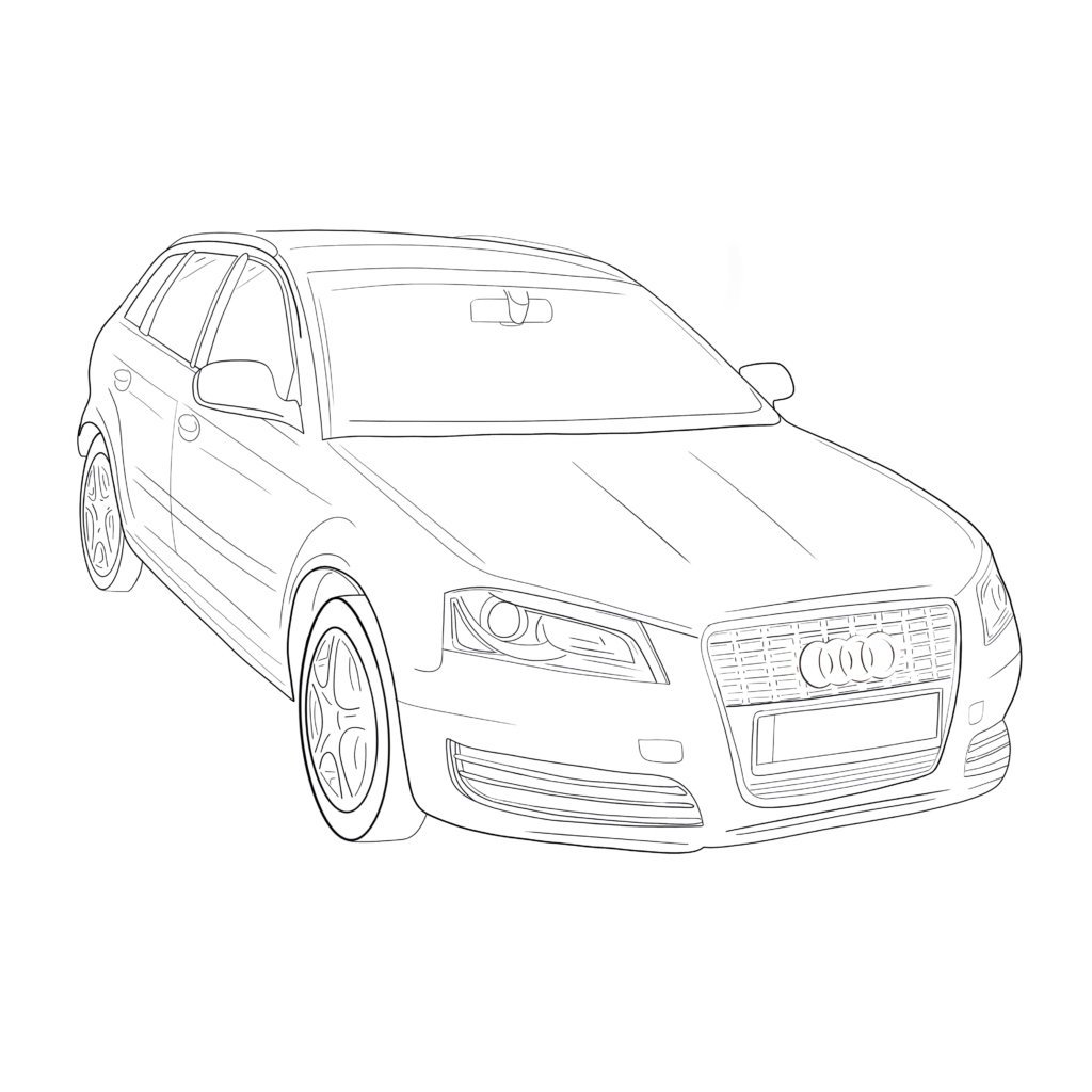 lineart audi a3